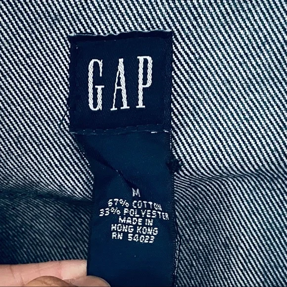 Gap Jean Jacket w/ Custom Handpainted Koi Fish & Haruka Girl - Picture 6 of 6